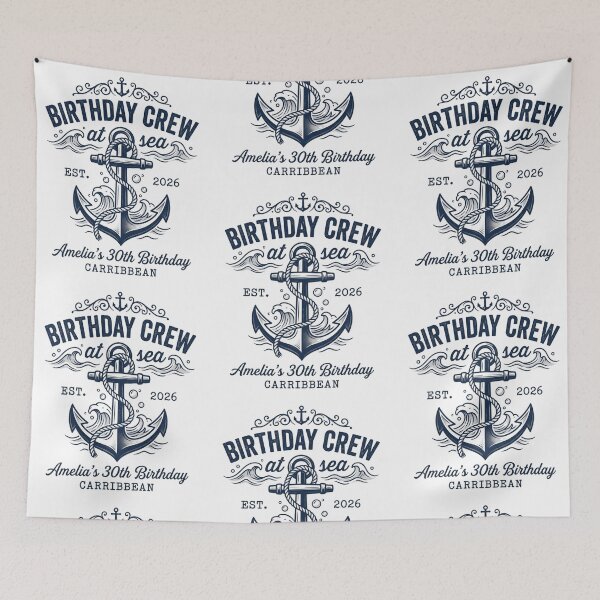 Item preview, Birthday Crew At Sea Nautical Anchor Caribbean Birthday Trip designed and sold by raedattia.