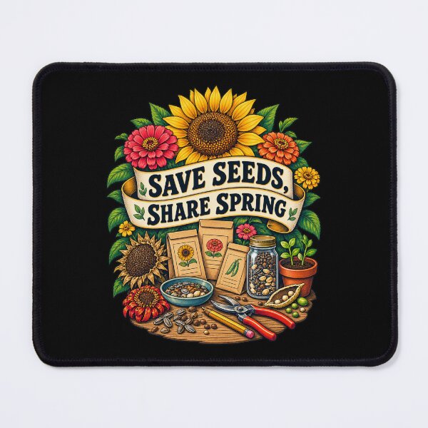 Item preview, Save Seeds Share Spring Garden Keeper Art designed and sold by CheerfulNest.