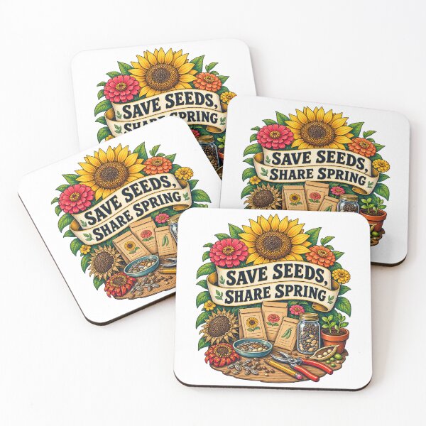 Item preview, Save Seeds Share Spring Garden Keeper Art designed and sold by CheerfulNest.