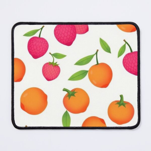 Item preview, Cute Pink Lychee fruits and Bright Orange Persimmons designed and sold by Asiantrendzz.