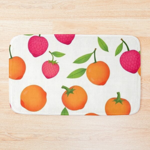 Item preview, Cute Pink Lychee fruits and Bright Orange Persimmons designed and sold by Asiantrendzz.