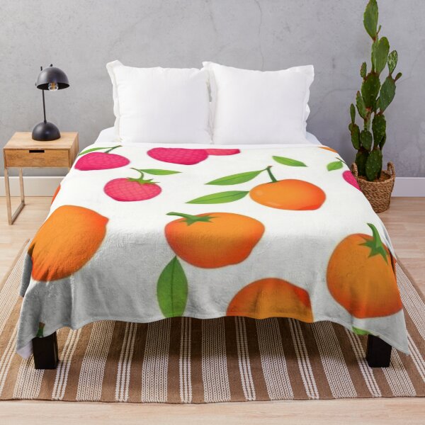 Item preview, Cute Pink Lychee fruits and Bright Orange Persimmons designed and sold by Asiantrendzz.