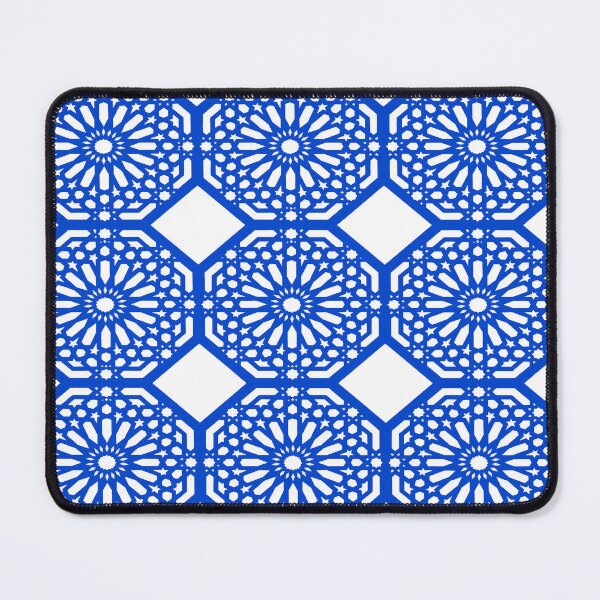 Item preview, Moroccan Cobalt Blue Zellige Geometric Pattern designed and sold by wiwiart.