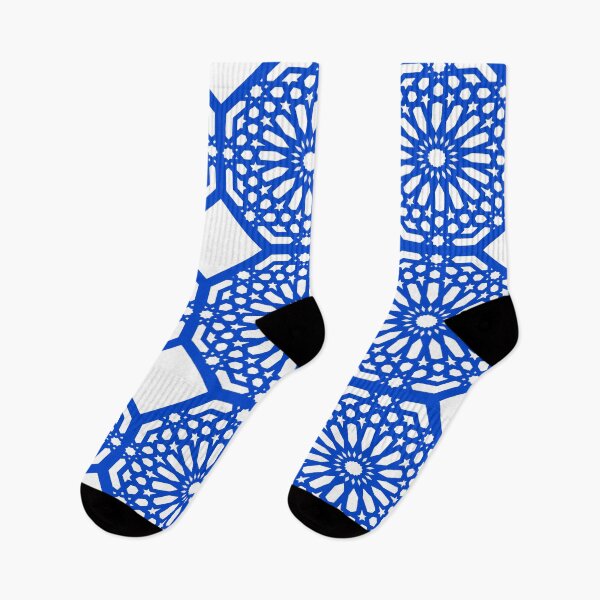 Item preview, Moroccan Cobalt Blue Zellige Geometric Pattern designed and sold by wiwiart.
