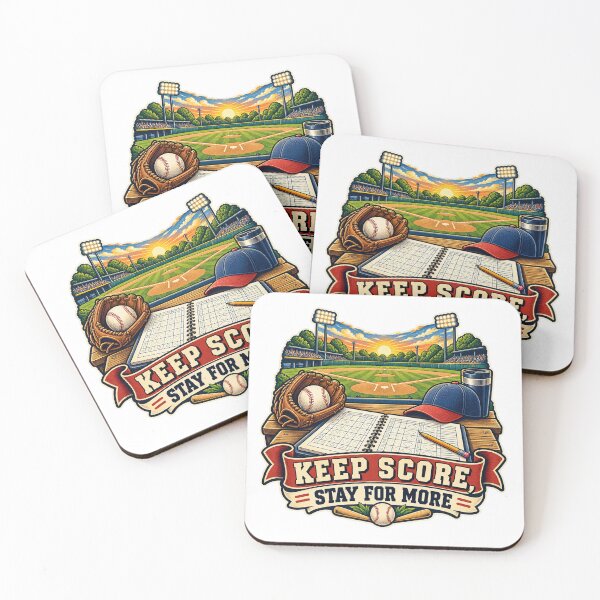 Item preview, Keep Score Stay For More Baseball Fan Art designed and sold by CheerfulNest.