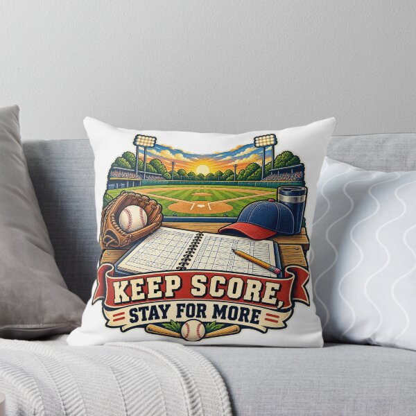Item preview, Keep Score Stay For More Baseball Fan Art designed and sold by CheerfulNest.