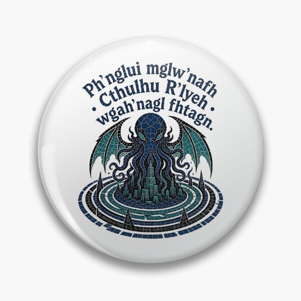 Item preview, Cthulhu R'lyeh Fhtagn Blue Mosaic designed and sold by Fenay Designs.