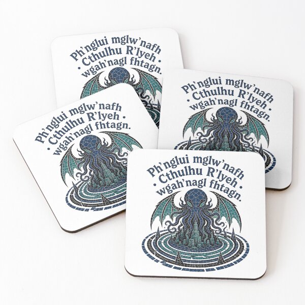 Item preview, Cthulhu R'lyeh Fhtagn Blue Mosaic designed and sold by Fenay Designs.