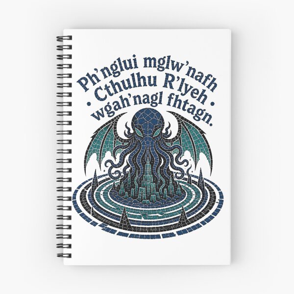 Item preview, Cthulhu R'lyeh Fhtagn Blue Mosaic designed and sold by Fenay Designs.
