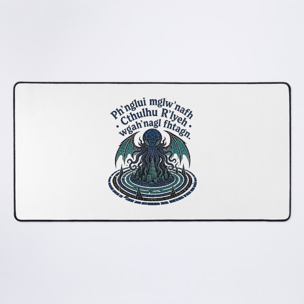 Item preview, Cthulhu R'lyeh Fhtagn Blue Mosaic designed and sold by Fenay Designs.