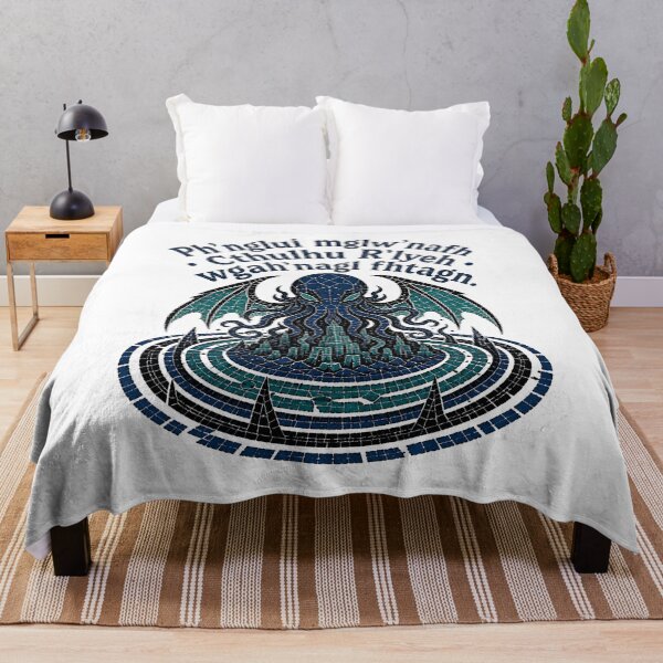 Item preview, Cthulhu R'lyeh Fhtagn Blue Mosaic designed and sold by Fenay Designs.
