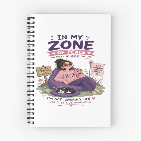 Item preview, In My Zone Of Peace - Cozy Chill Introvert Girl & Cat Graphic designed and sold by Sushikidsntoddlers.