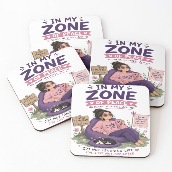 Item preview, In My Zone Of Peace - Cozy Chill Introvert Girl & Cat Graphic designed and sold by Sushikidsntoddlers.
