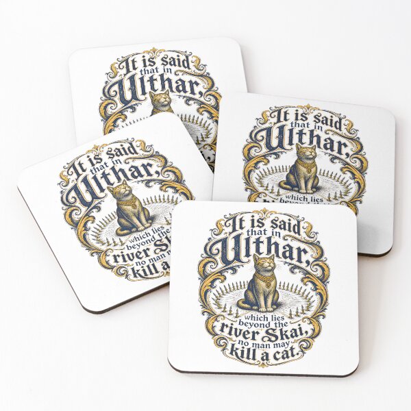 Item preview, The Cats of Ulthar Ornate River Skai Quote designed and sold by Fenay Designs.