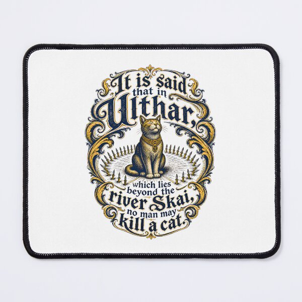 Item preview, The Cats of Ulthar Ornate River Skai Quote designed and sold by Fenay Designs.