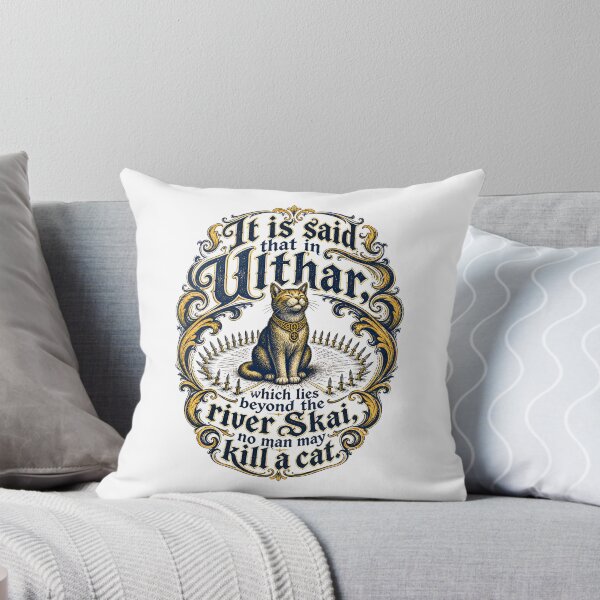 Item preview, The Cats of Ulthar Ornate River Skai Quote designed and sold by Fenay Designs.