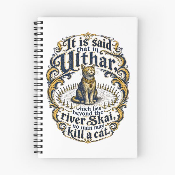 Item preview, The Cats of Ulthar Ornate River Skai Quote designed and sold by Fenay Designs.