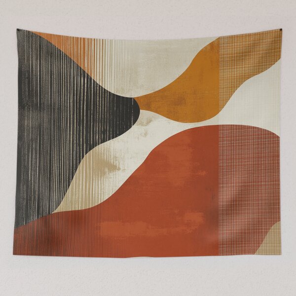 Item preview, Mid-Century Fluid Shapes - Two Tone Earthy - Modern Organic Abstract Retro Art designed and sold by GrinGalore.