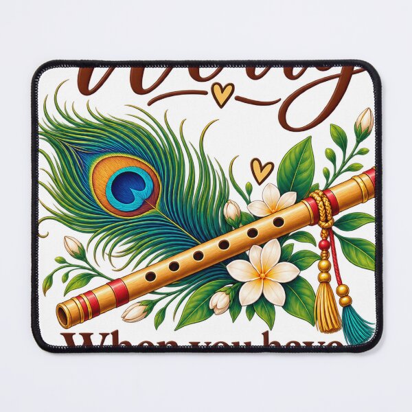 Item preview, Krishna Flute & Peacock Feather Spiritual Design designed and sold by Seer beyond Mind.