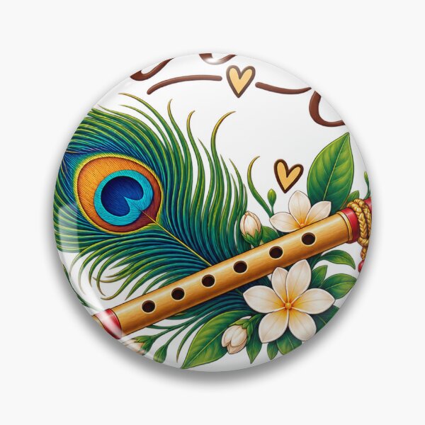 Item preview, Krishna Flute & Peacock Feather Spiritual Design designed and sold by Seer beyond Mind.