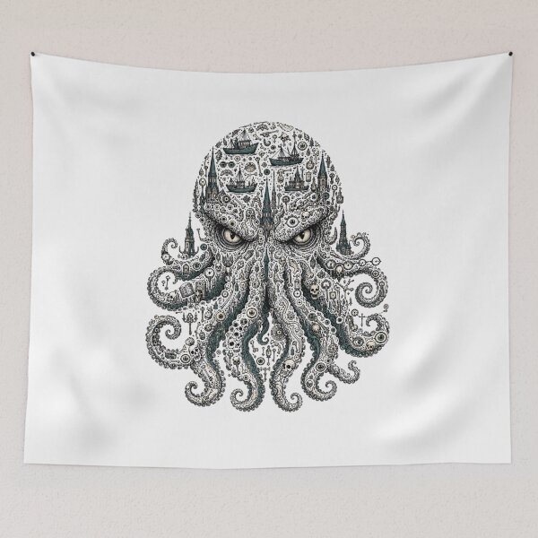 Item preview, Cthulhu Cabinet of Curiosities Portrait designed and sold by Fenay Designs.