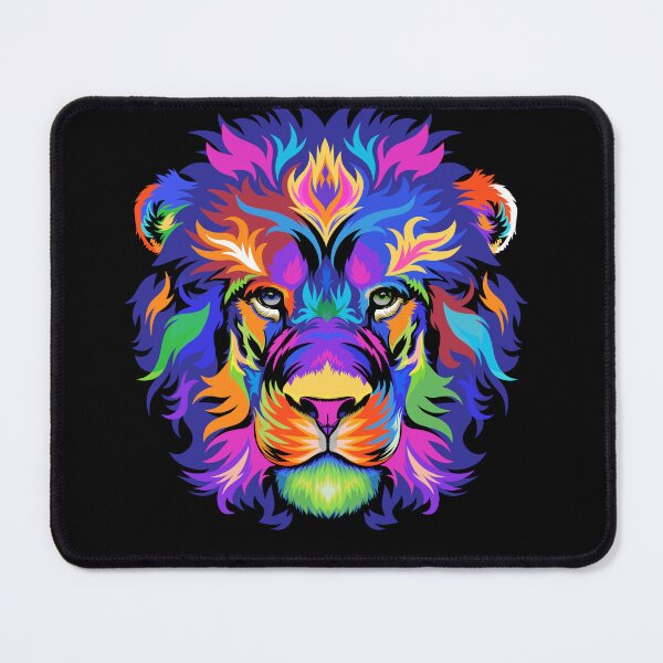 Item preview, Colorful Lion Head Vibrant Pop Art Wildlife designed and sold by Hilal-Studio.