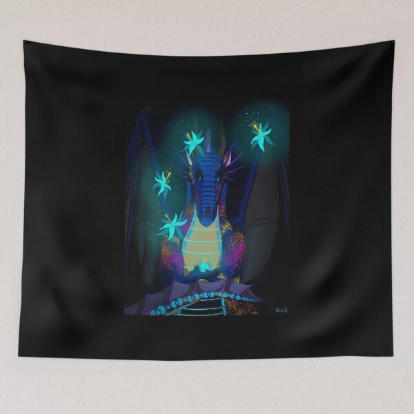 Item preview, Mystical Blue Dragon With Flowers designed and sold by Baby-Care.