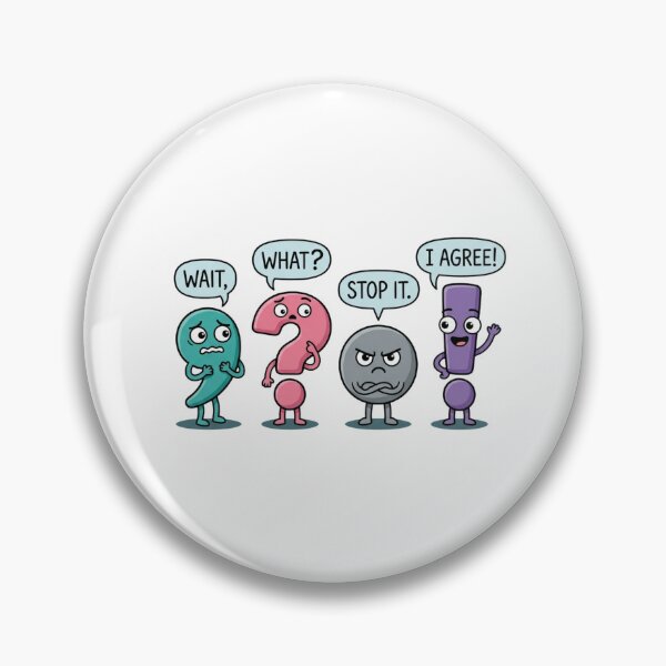 Item preview, Punctuation Grammar Humor Funny Comma Question Mark Period Exclamation designed and sold by raedattia.