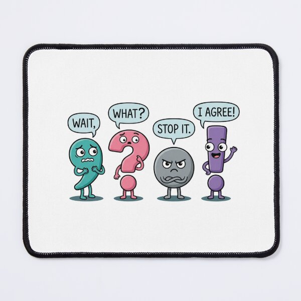 Item preview, Punctuation Grammar Humor Funny Comma Question Mark Period Exclamation designed and sold by raedattia.