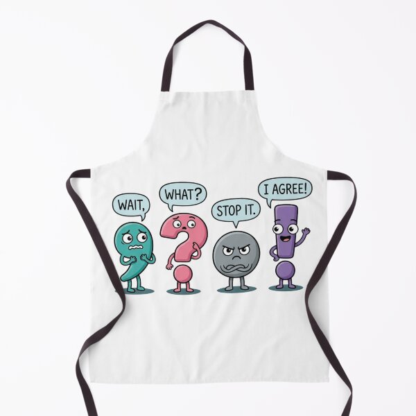 Item preview, Punctuation Grammar Humor Funny Comma Question Mark Period Exclamation designed and sold by raedattia.