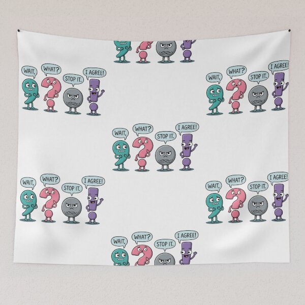 Item preview, Punctuation Grammar Humor Funny Comma Question Mark Period Exclamation designed and sold by raedattia.