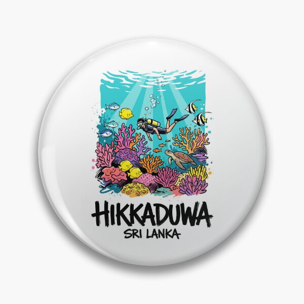 Item preview, Hikkaduwa Coral Reef Diver Sri Lanka Art designed and sold by Merch by Das Design Studio.