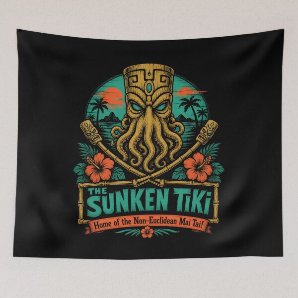 Item preview, The Sunken Tiki Non-Euclidean Mai Tai designed and sold by Fenay Designs.