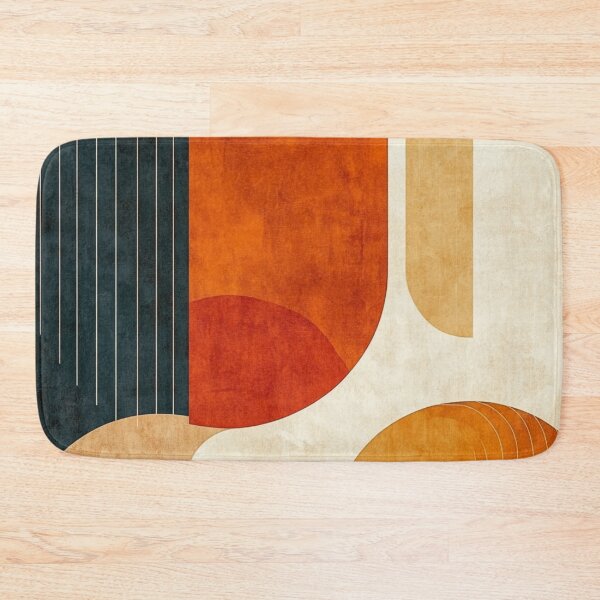 Item preview, Mid-Century Modern Geometric Arch - Two Tone Earthy - Terracotta Abstract Retro Art designed and sold by GrinGalore.