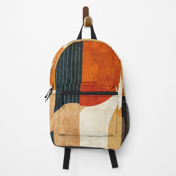 Item preview, Mid-Century Modern Geometric Arch - Two Tone Earthy - Terracotta Abstract Retro Art designed and sold by GrinGalore.