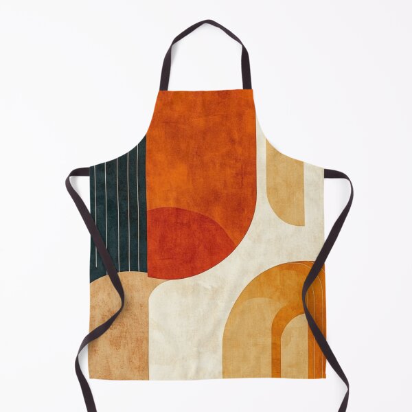 Item preview, Mid-Century Modern Geometric Arch - Two Tone Earthy - Terracotta Abstract Retro Art designed and sold by GrinGalore.
