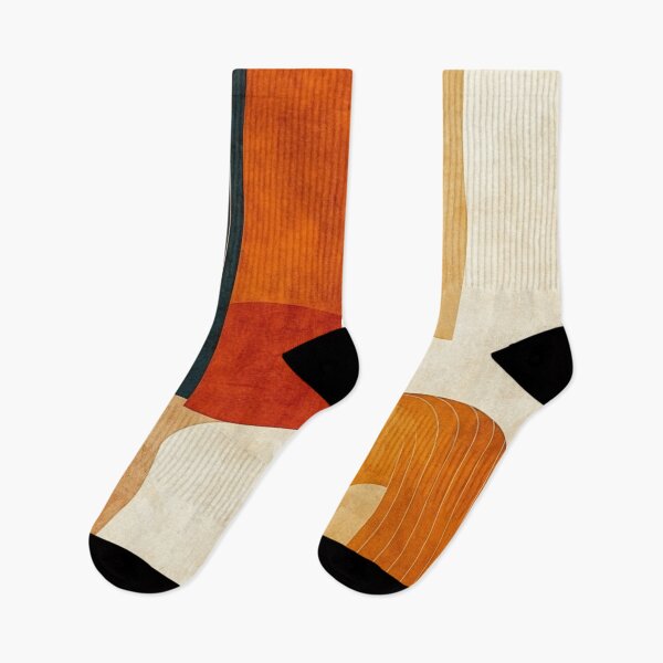 Item preview, Mid-Century Modern Geometric Arch - Two Tone Earthy - Terracotta Abstract Retro Art designed and sold by GrinGalore.
