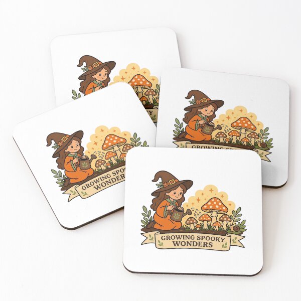 Item preview, Growing Spooky Wonders Cute Garden Witch Watering Mushrooms Cottagecore Halloween designed and sold by FestivityFinds.