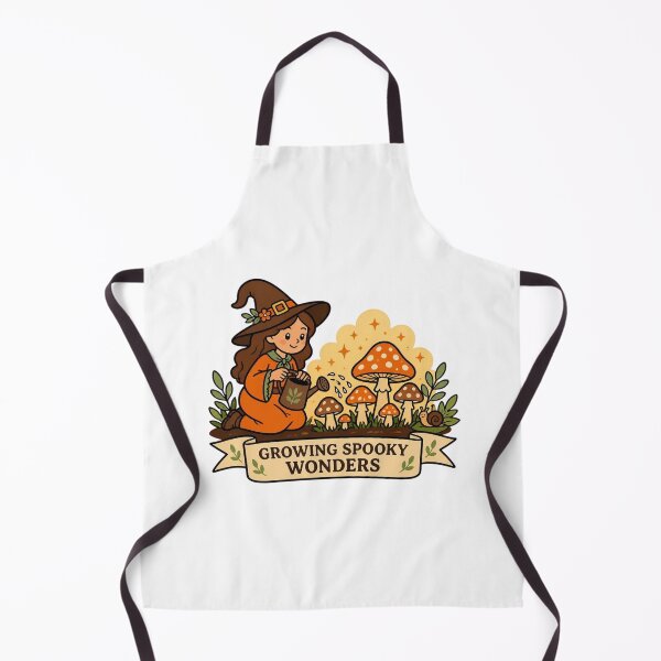 Item preview, Growing Spooky Wonders Cute Garden Witch Watering Mushrooms Cottagecore Halloween designed and sold by FestivityFinds.