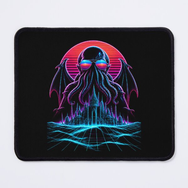 Item preview, Cthulhu Synthwave Overlord of the Neon City designed and sold by Fenay Designs.