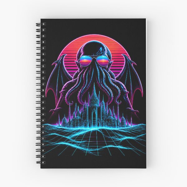 Item preview, Cthulhu Synthwave Overlord of the Neon City designed and sold by Fenay Designs.