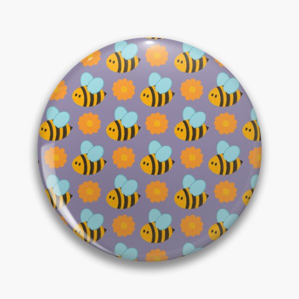 Item preview, Bee and Flower Pattern designed and sold by ClarissaDoodles.