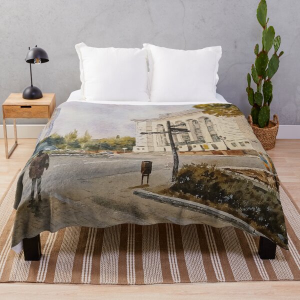 Item preview, City Architecture Street Traditional Watercolor designed and sold by SlavaArt.