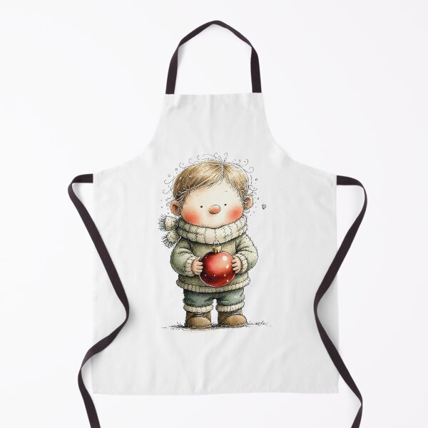 Artikelvorschau, Cute Christmas Child Holding a Red Ornament entworfen und verkauft von Connys Colorful World.