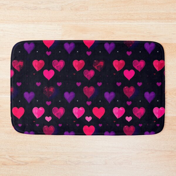 Item preview, Neon Love Hearts Pattern – Pink & Purple Romantic Aesthetic designed and sold by IMuDesigner.