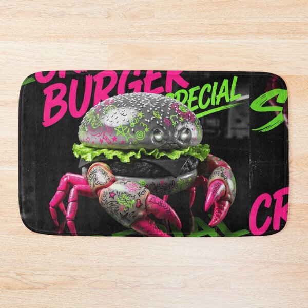 Item preview, Crab Burger in Neon Mutation designed and sold by Print Fiction.