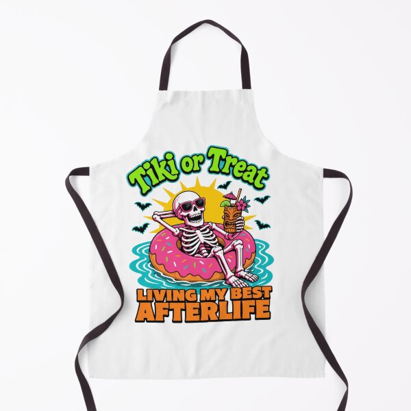 Item preview, Tiki Or Treat Funny Retro Skeleton Beach Tee designed and sold by Design Vibras.