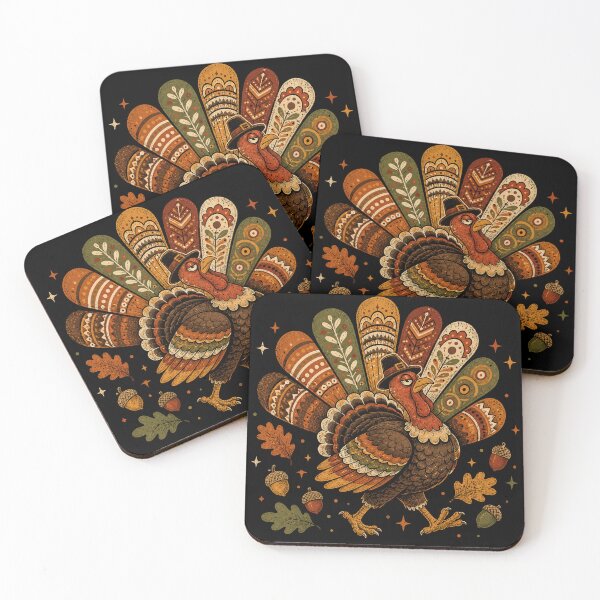 Item preview, Vintage Thanksgiving Turkey Folk Art – Retro Autumn Harvest designed and sold by WILLIAMS-BR.