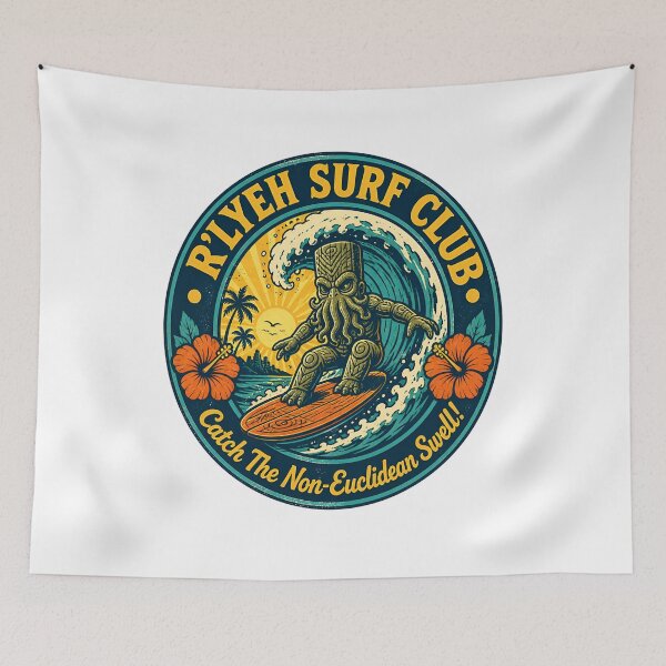 Item preview, Club de Surf R'lyeh Oleaje no euclidiano designed and sold by Fenay Designs.