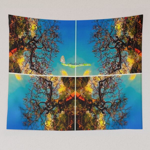 Item preview, Abstract Dimensional Poinsettia Tree Art 3 designed and sold by Unlimited Imagination .